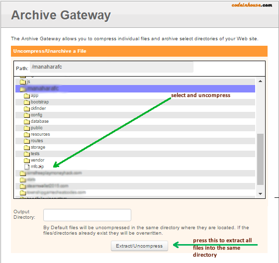 extract zip files using ipage archive gateway