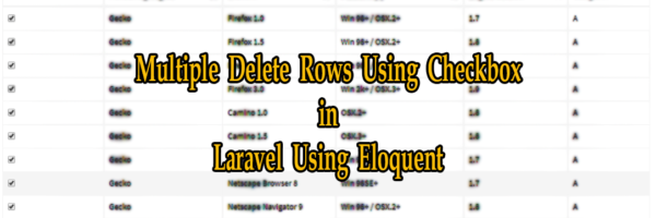 Delete Multiple Records in Laravel Using Eloquent