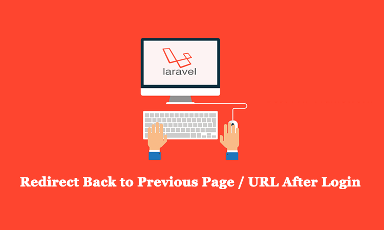 laravel redirect back to previous page after login